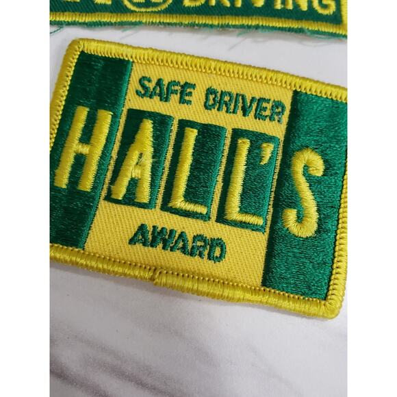 LOT 2 Hall’s Freight Trucking Trucker Sew On Patch 3”Hat 70s Rare Truck Driver - Picture 2 of 4